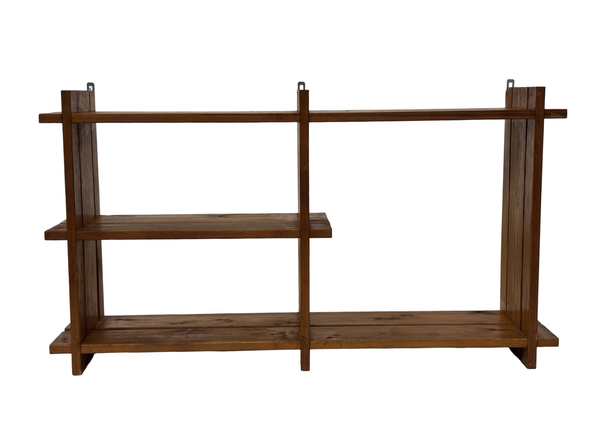 Vintage Wall shelf rack Pinewood wood 70s design