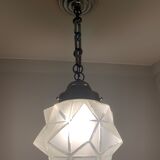 Suspension globe étoile Art deco