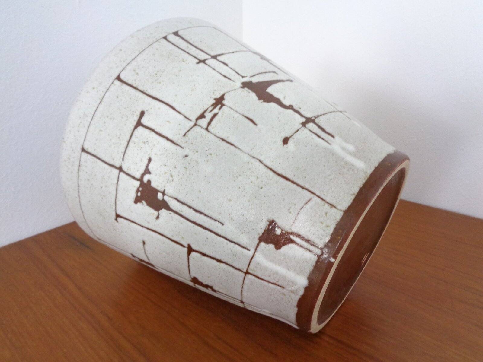 Large lava ceramic cachepot, 1970s