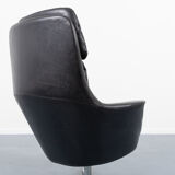Danish Vintage Swivel Lounge Chair by Henry W. Klein