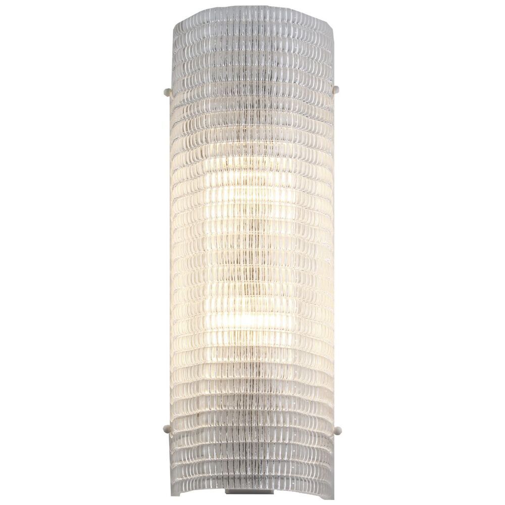 Clear rectangular Murano glass wall sconce