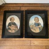 Pair of old lithographs