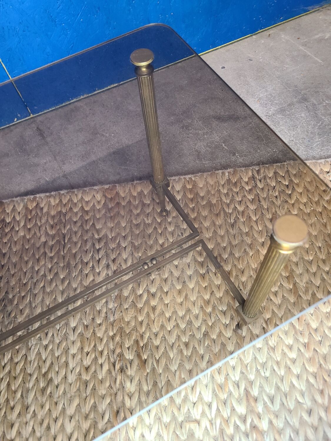 Smoked glass coffee table circa 1970