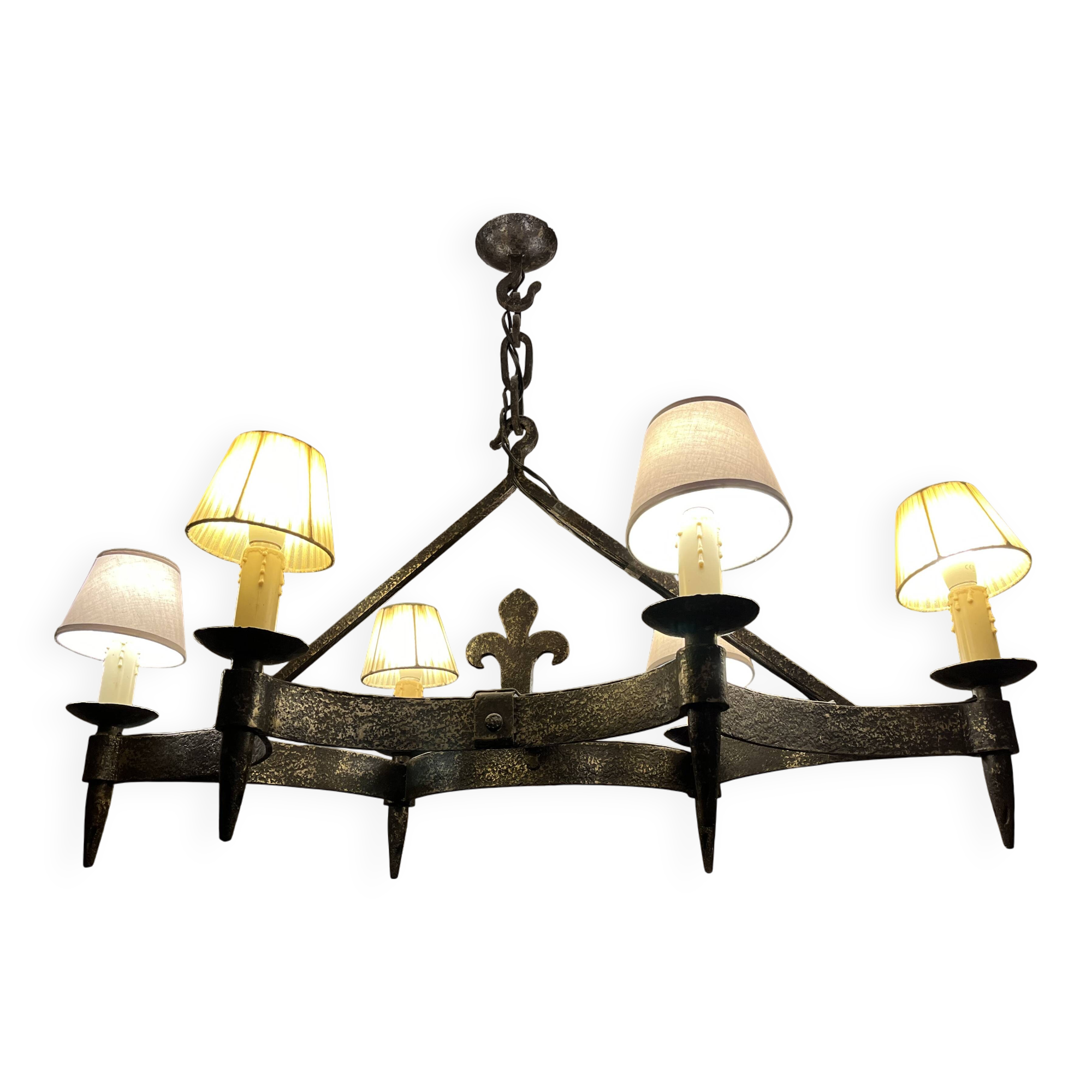 Brutalist style chandelier