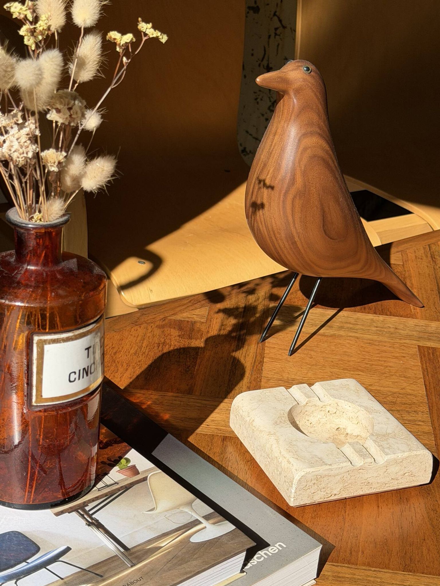 Travertine ashtray — DLG Fratelli Mannelli 70s