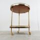 Italian goatskin and parchment serving bar cart