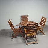 Ensemble de jardin Ico Parisi par Reguitti chaises / table