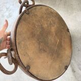 Brutalist mirror with metal chain from the 50s