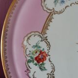 Pink and golden dish Limoges