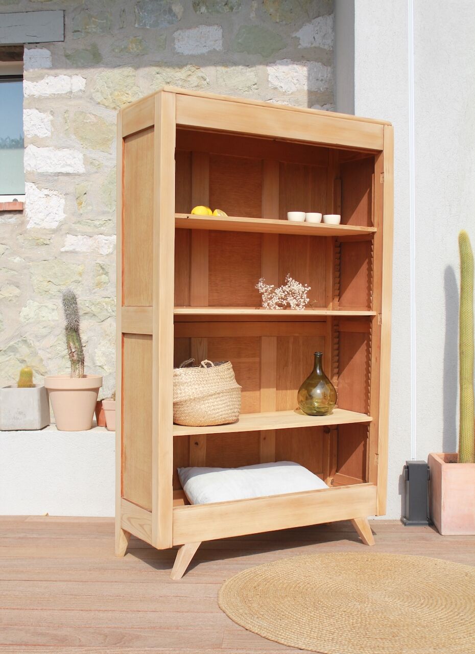 Vintage compass foot bookcase