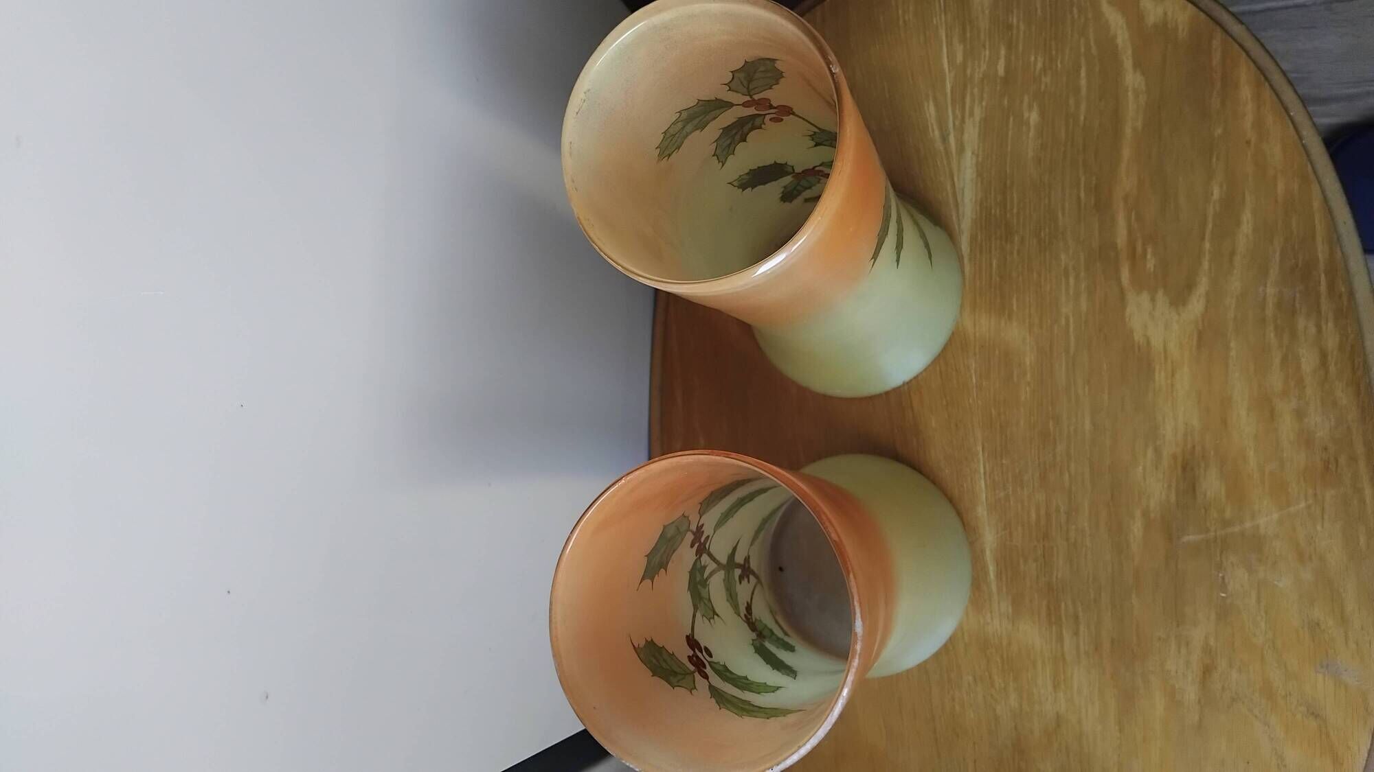 Pair of Legras vases Holly Decoration Art Nouveau