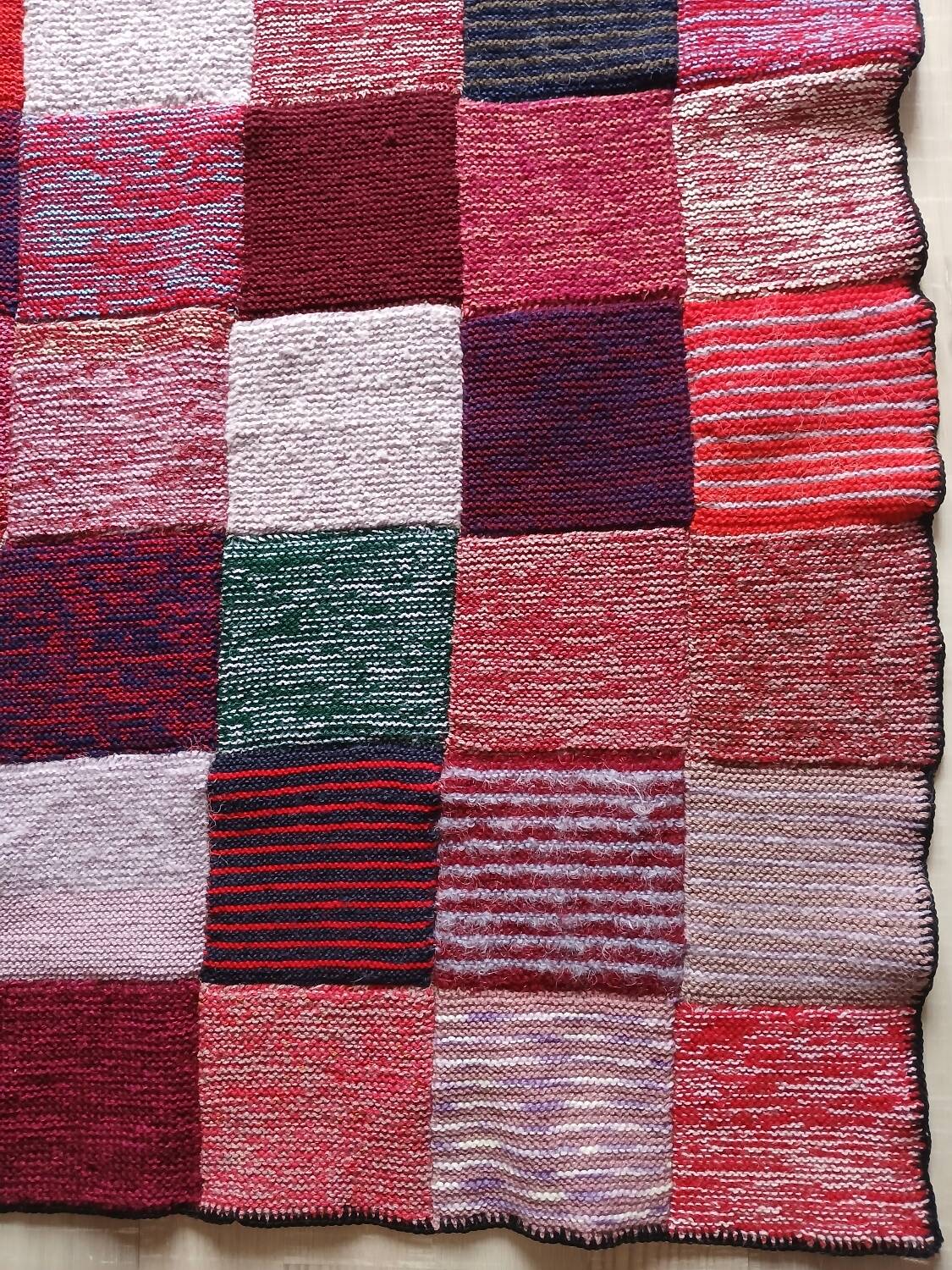 Patchwork wool blanket
