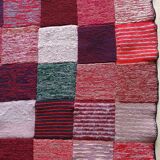 Patchwork wool blanket