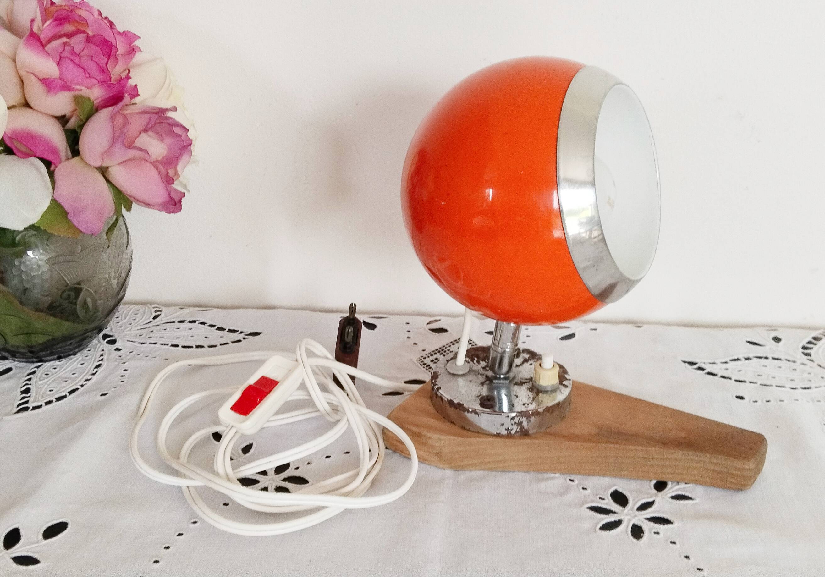"Eye Ball" ball lamp, orange, 1960s