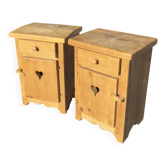 2 tables de chevet rustique Meribel