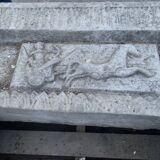 Monumental stone fireplace