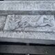 Monumental stone fireplace