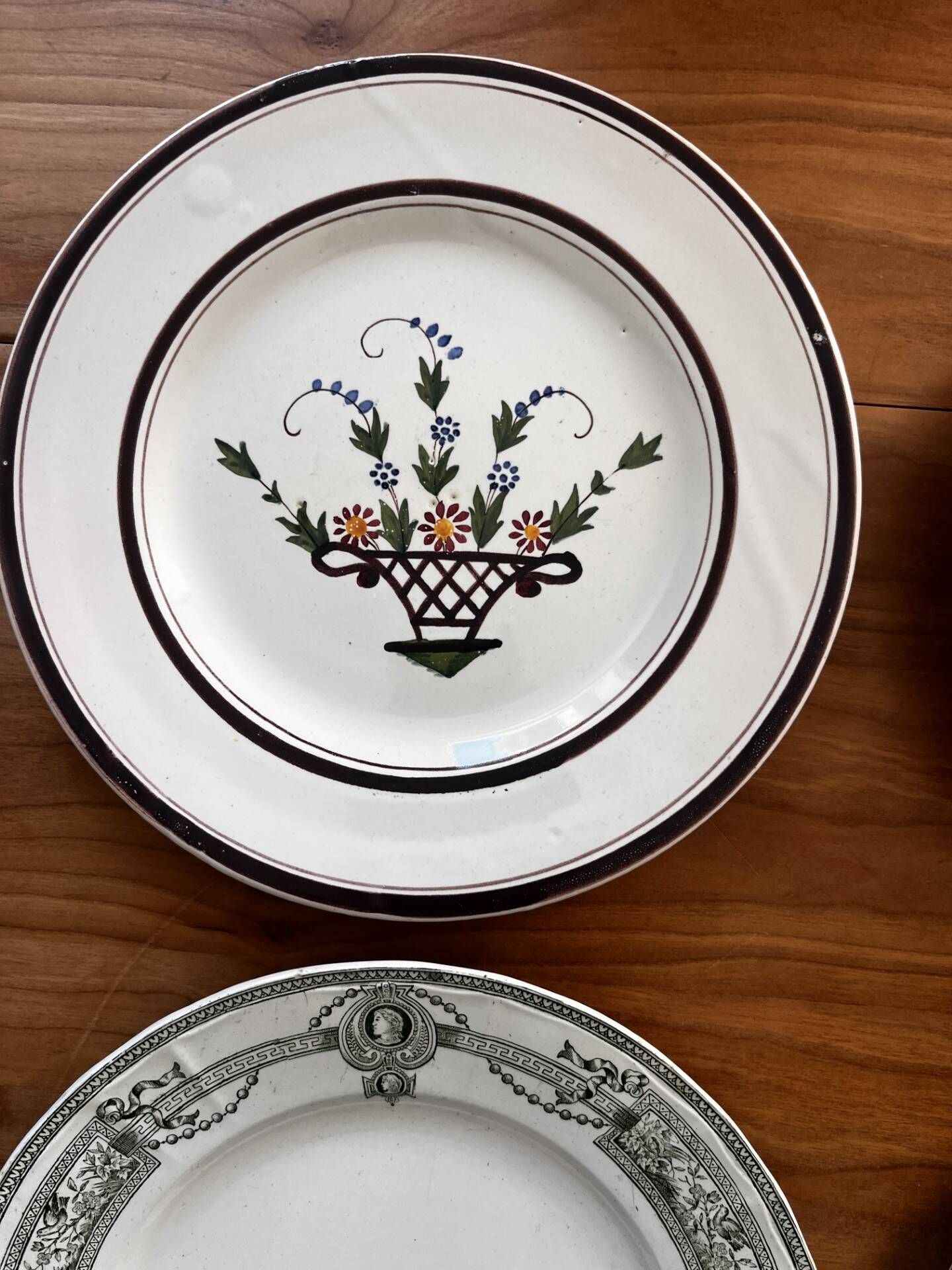 Mismatched antique plates