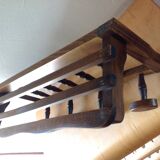 Patère à quatre têtes avec étagère, porte chapeaux/années  50-60