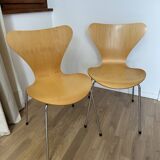 Set of 2 Serie 7 chairs (3107) by Arne Jacobsen / Fritz Hansen