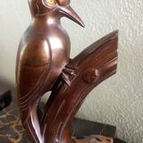 Frajou - Paire de Serre-livres aux oiseaux Pic & marbre portor