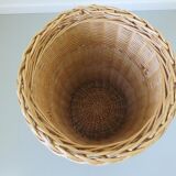 Rattan basket with handles and lid 60/70