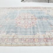 8x11 Light Navy Blue Classic Turkish Vintage Rug, 239x333Cm