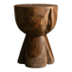 MIRA stool in hand-carved solid recycled teak