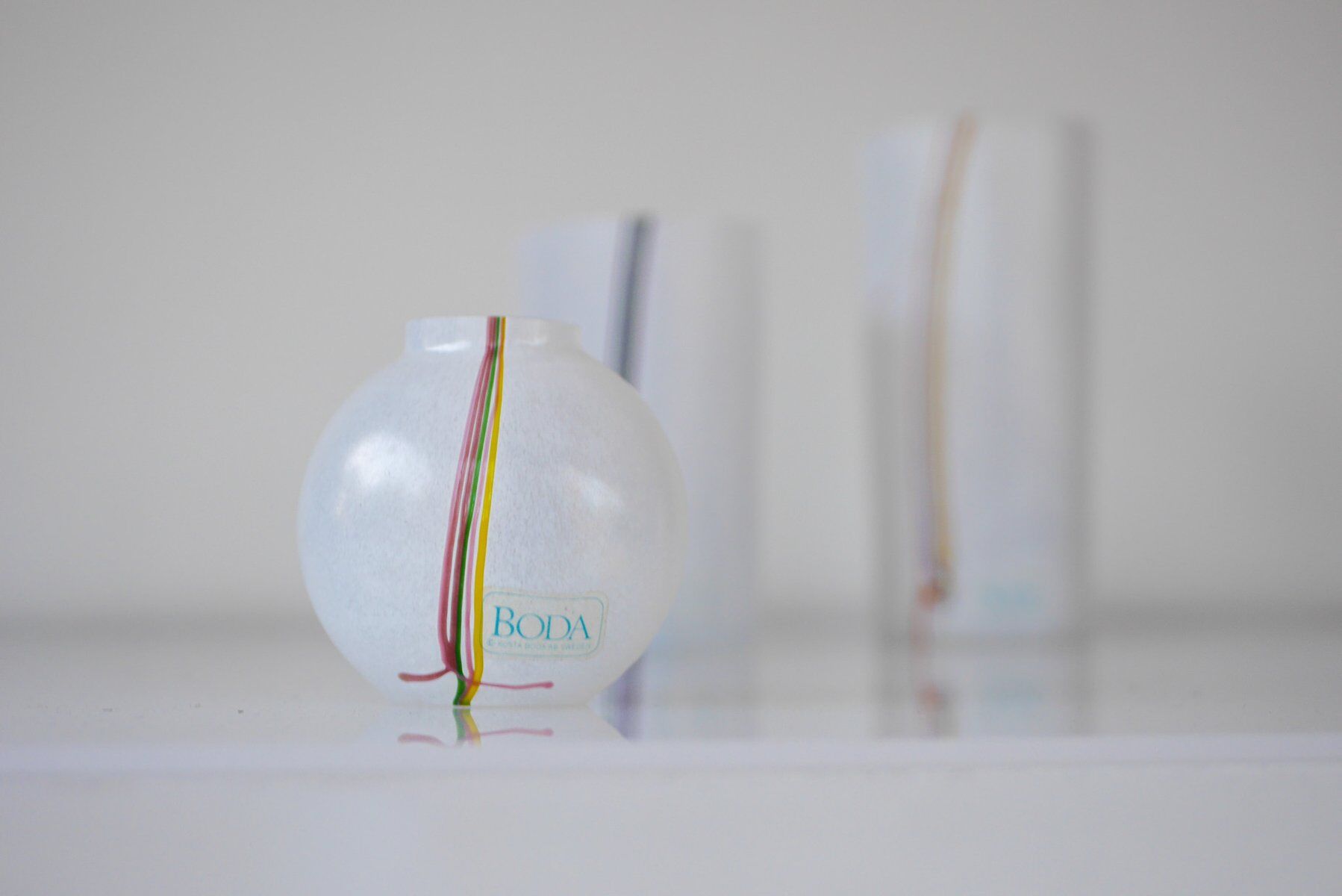 Glass vases by Vallien for Kosta Boda, set of 3