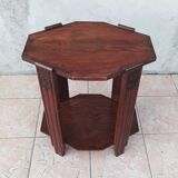 Art Deco side table in solid oak