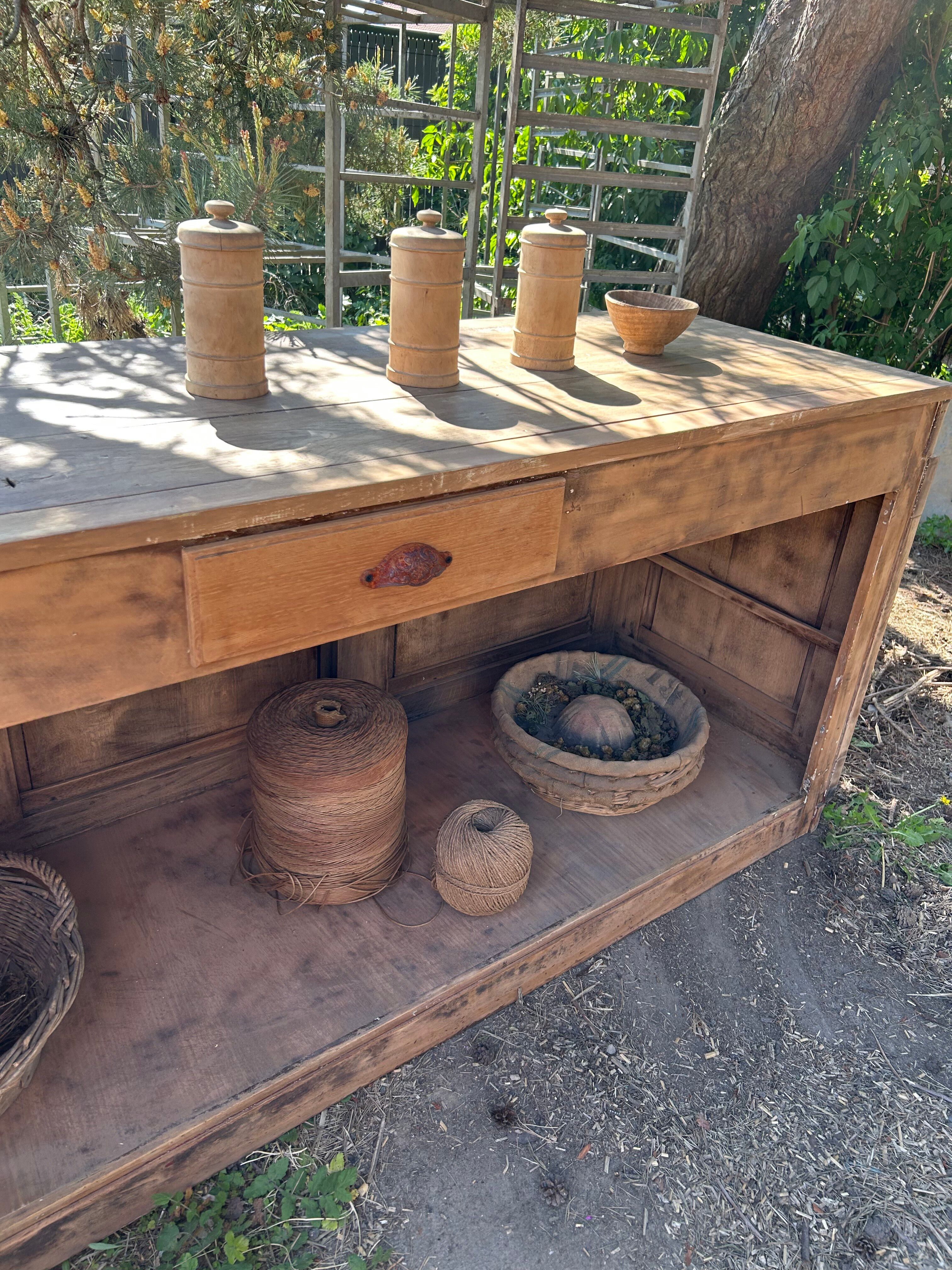Exceptional antique counter 220 cm