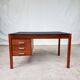 Teak desk with vinyl top