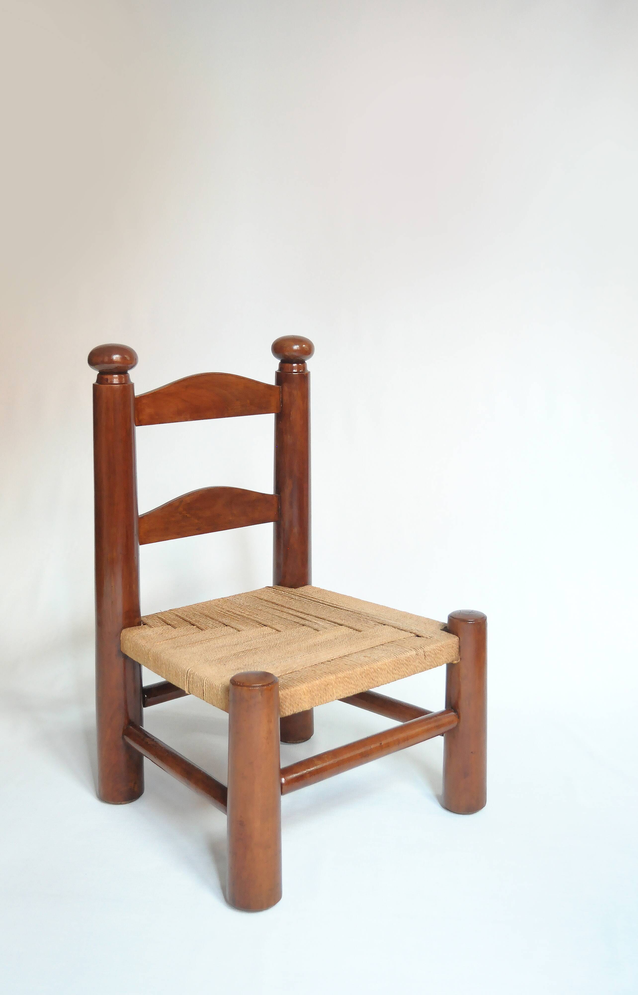 Brutalist chair in the style of Charles Dudouyt.