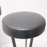 Set of 3 designer bar stools 1980 akaba