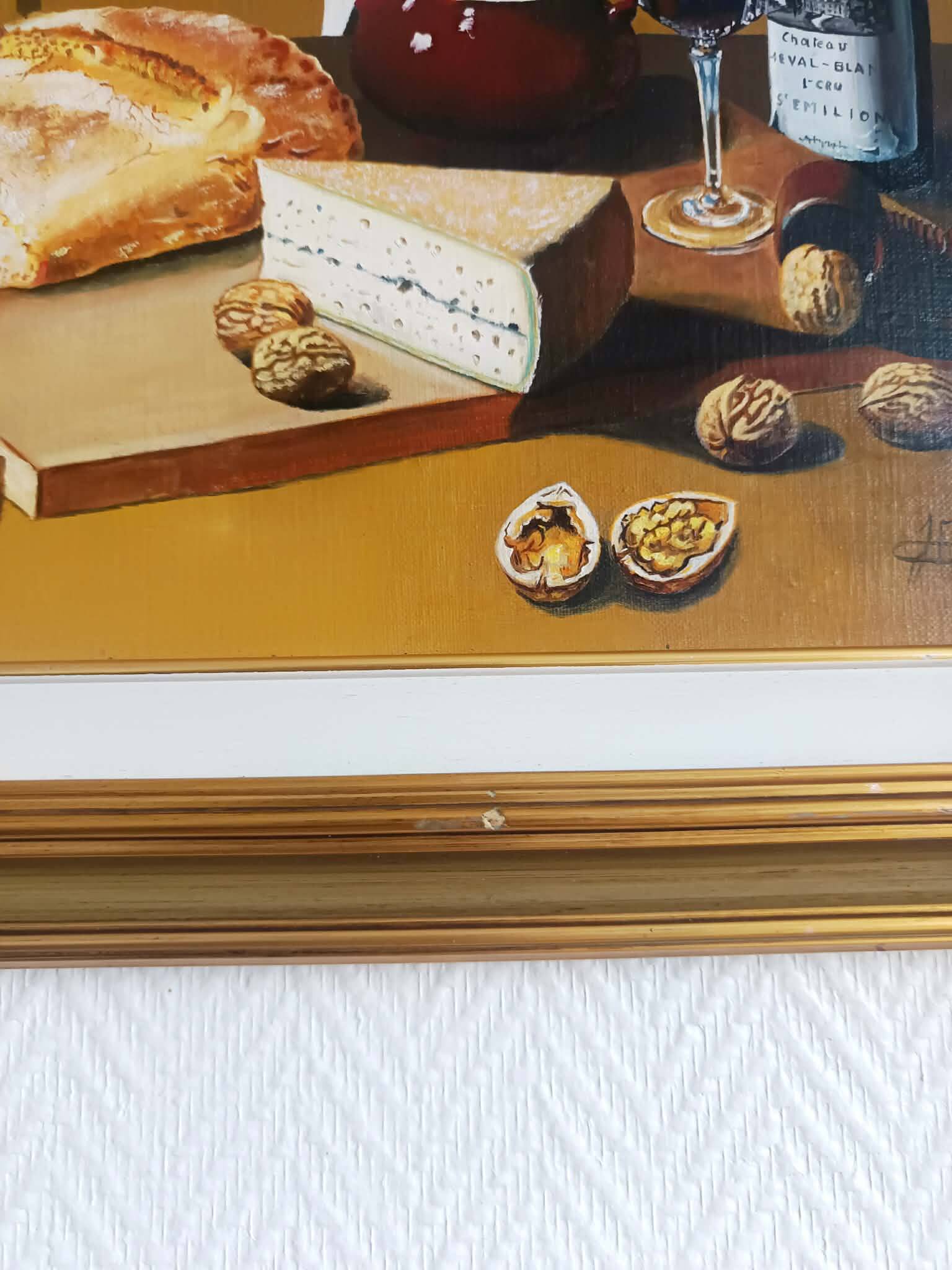 Oil on canvas still life signed Frechin.