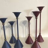 Vintage memphis design candle holders