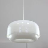 Italian White Medusa Pendant Brass Edition by Luigi Massoni for Guzzini, 1970s