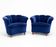 Swedish modern lounge chairs, clam shaped, 1940s Scandinavian design