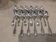 12 silver plated dessert spoons, goldsmith Alfenide, St LXVI pearls