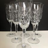 Set of six Lorraine crystal field flutes