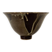 Saladier / vide poche japonisant céramique fine fait à la main et signé