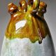 Handcrafted enamelled terracotta water jar signed