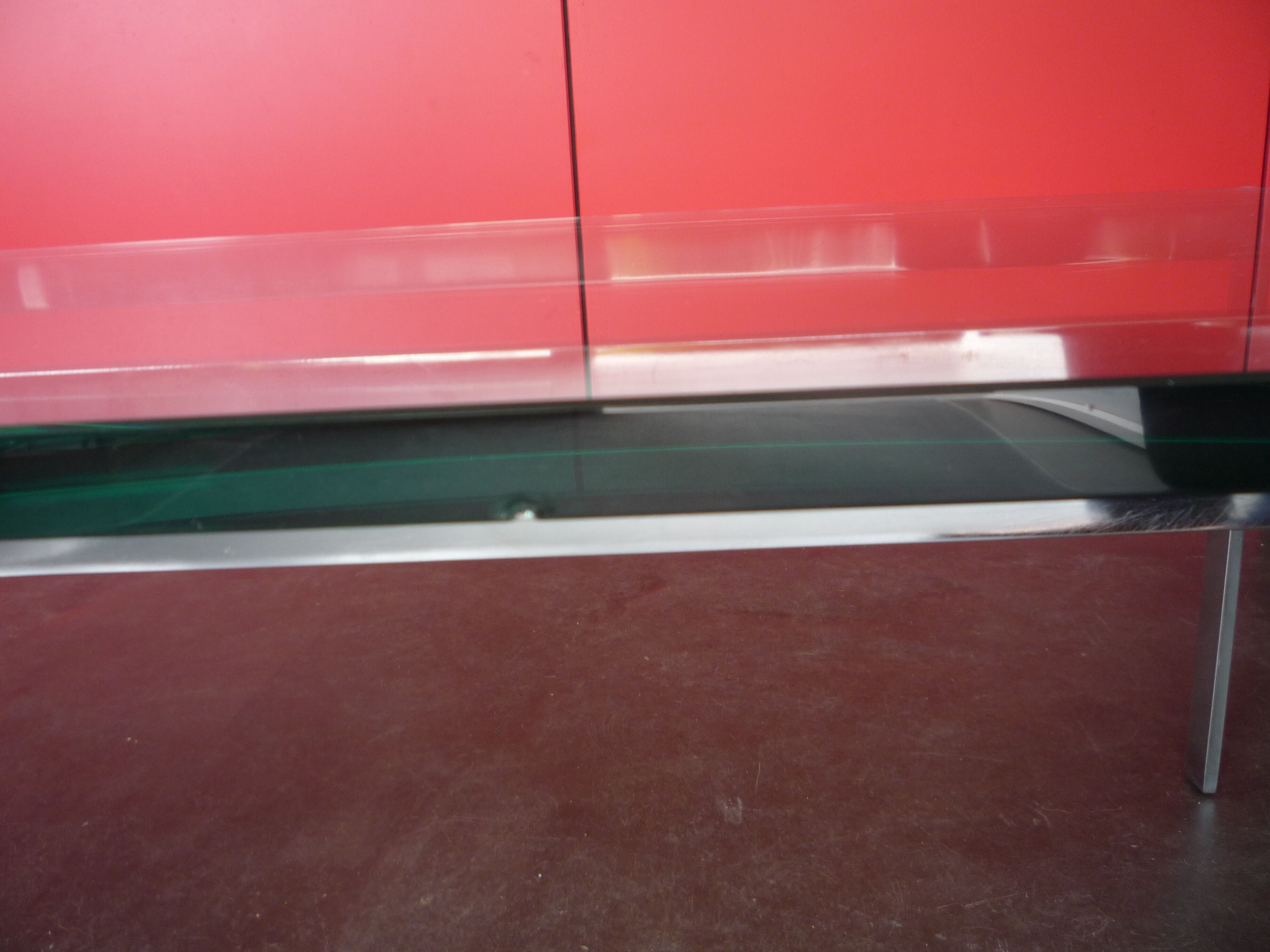 Vintage coffee table circa 1960 - chrome and very thick glass