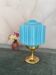 Art Deco lamp from the 1930s in turquoise opaline.