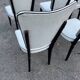 Set of 6 vintage chairs from the 50s-60s – Blue faux leather – Tapered legs