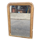 Miroir Louis Philippe en bois massif et stuc doré XIX siècle 125x80cm