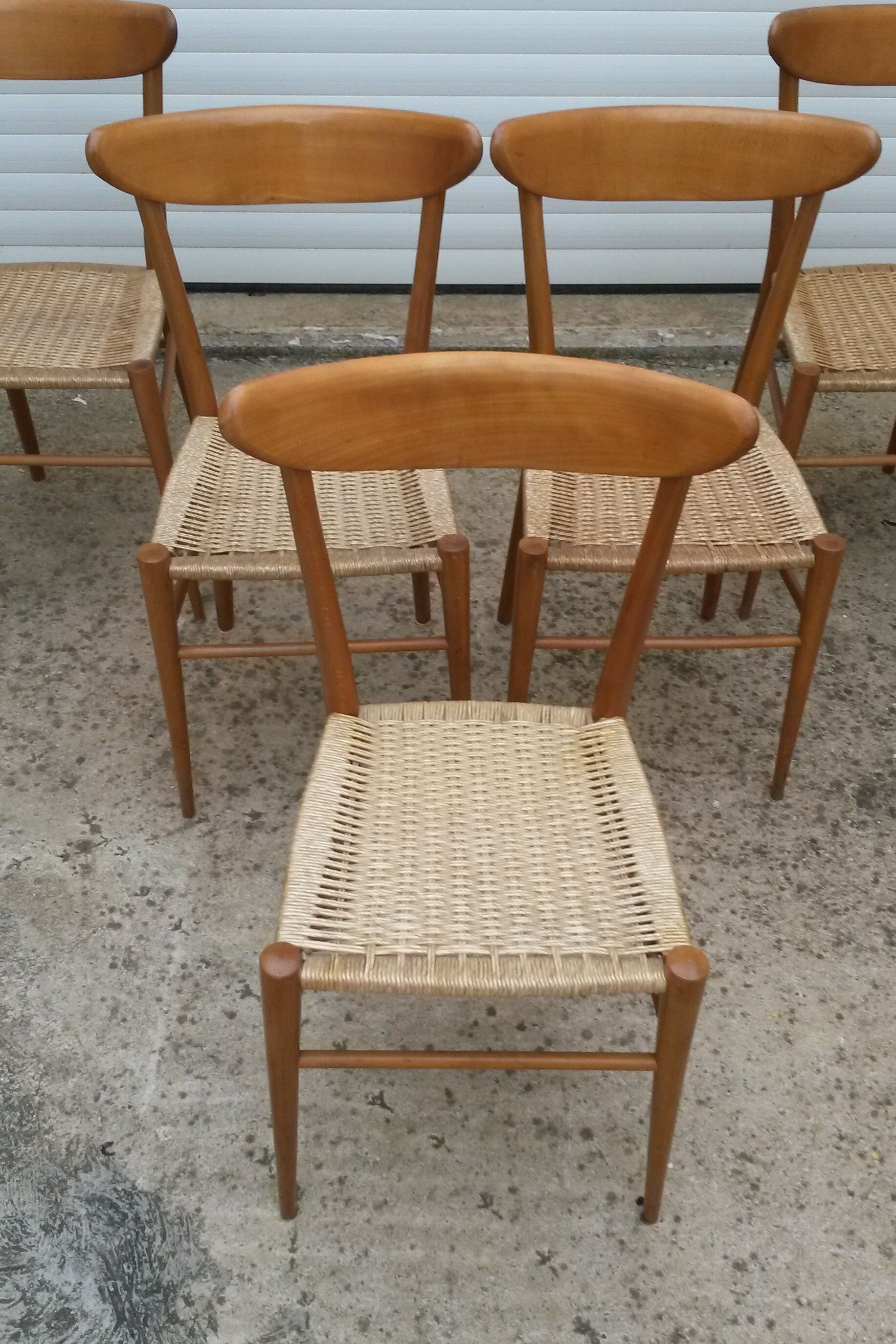 Série de 5 chaises 1960
