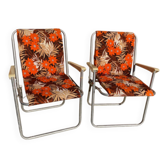 Paire de transat vintage