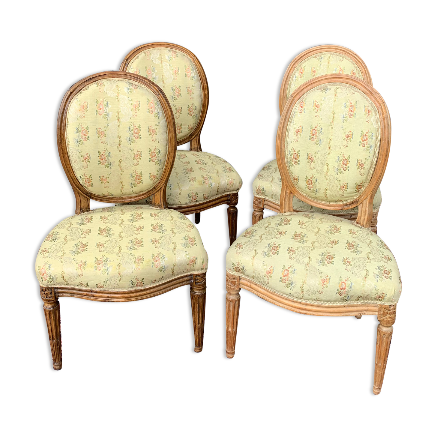 Set of four chairs stamped louis XVI period
