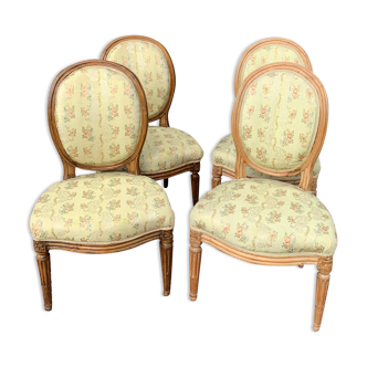 Set of four chairs stamped louis XVI period